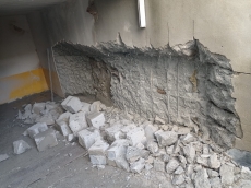 Otopark genilemesi iin perde beton kesimi